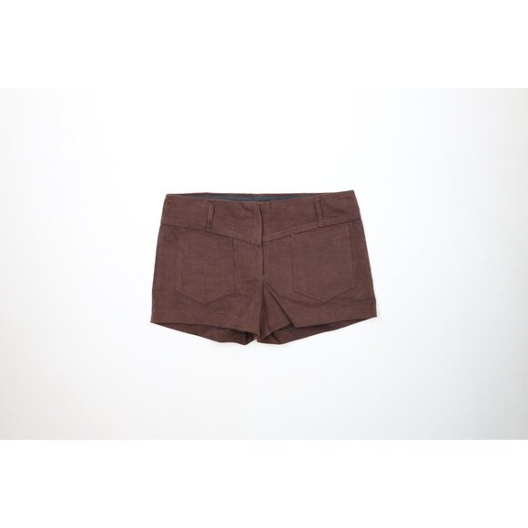 Vintage 70s Streetwear Womens 32 Faded Chamois Cloth Booty Shorts Brown USA